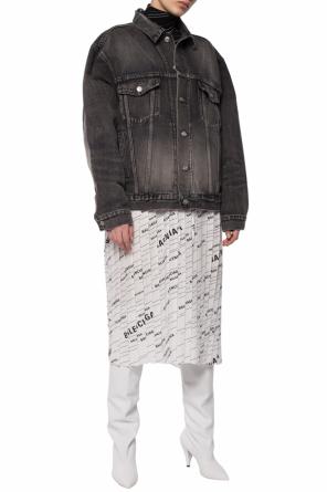 Kurtka jeansowa z nadrukowanym logo, zdjęcie 2 Kurtka jeansowa z nadrukowanym logo od Balenciaga